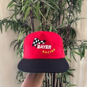 Vintage Racing Hat Green Brim